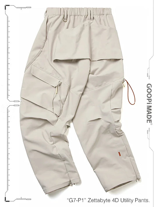 【GOOPiMADE】“G7-P1“ Zettabyte 4D Utility Pants BONE