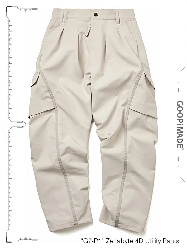 【GOOPiMADE】“G7-P1“ Zettabyte 4D Utility Pants BONE