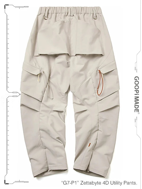 【GOOPiMADE】“G7-P1“ Zettabyte 4D Utility Pants BONE