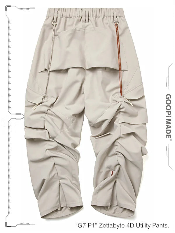 【GOOPiMADE】“G7-P1“ Zettabyte 4D Utility Pants BONE