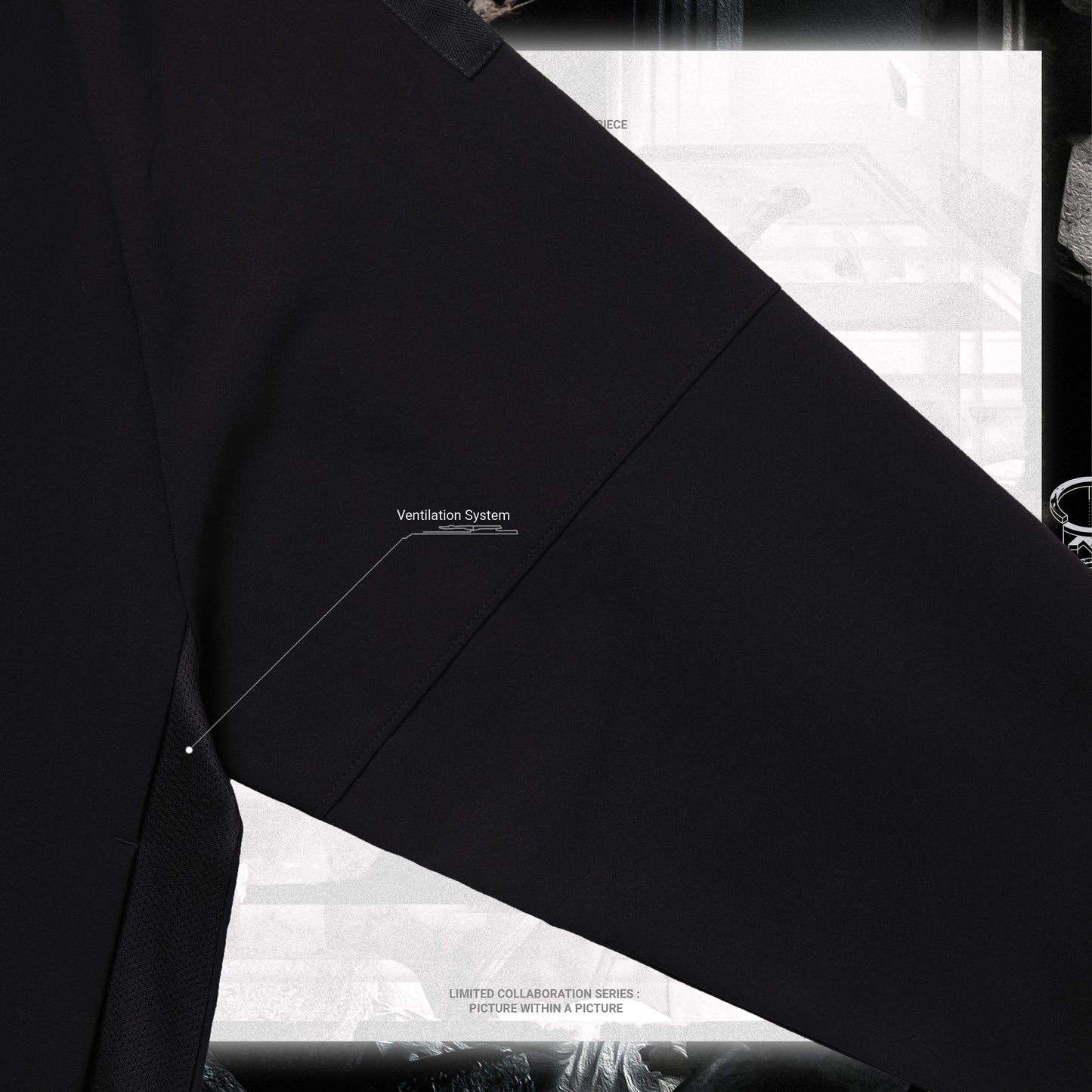 【GOOPiMADE x master-piece 】“MEquip-L1” Torqued 3D Cable LS Crewneck BLACK