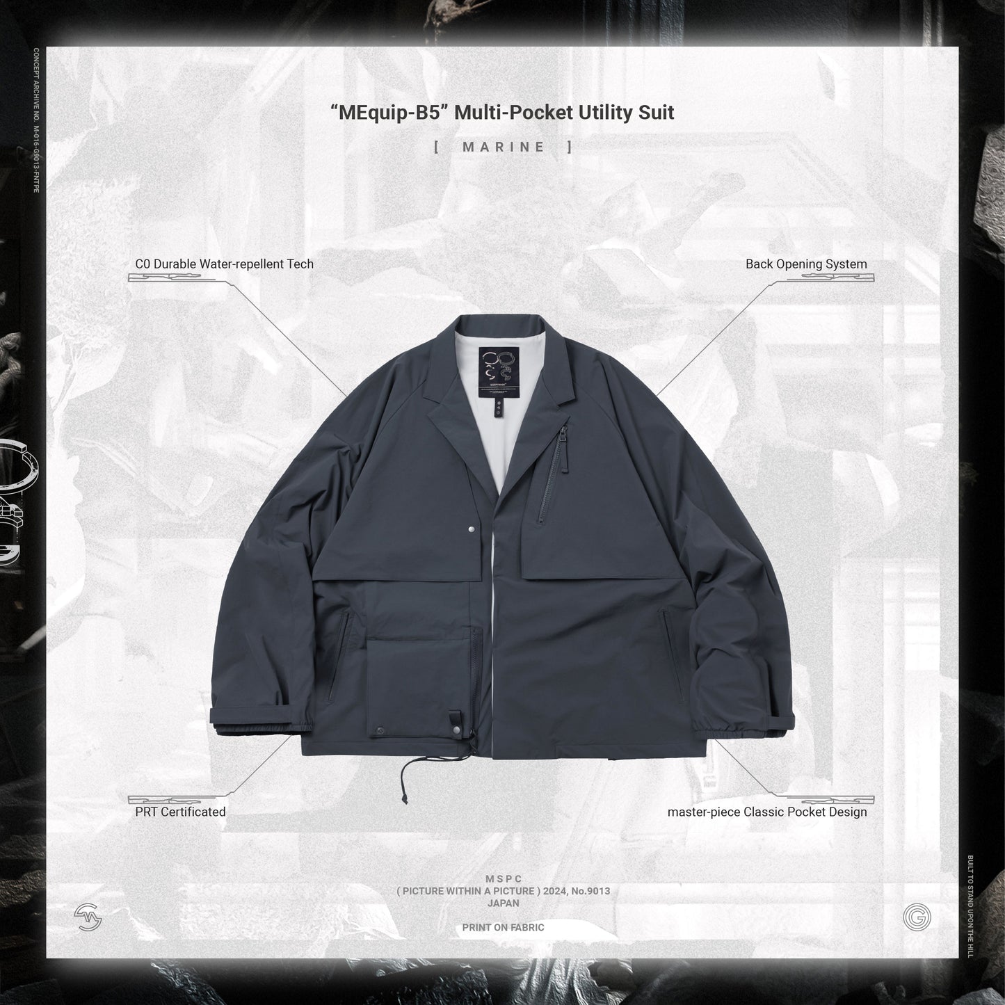【GOOPiMADE x master-piece 】“MEquip-B5“ Multi-Pocket Utility Suit MARINE