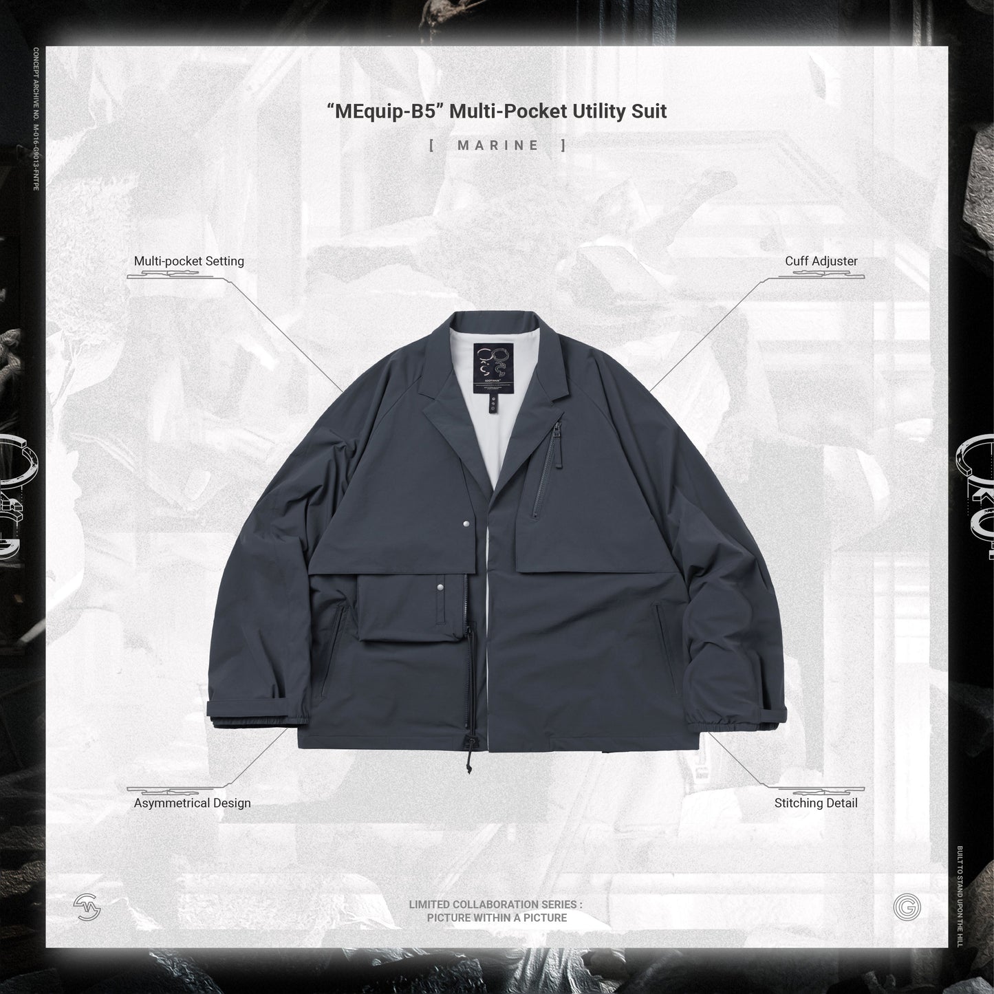 【GOOPiMADE x master-piece 】“MEquip-B5“ Multi-Pocket Utility Suit MARINE