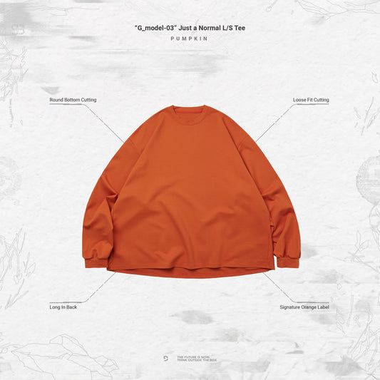 【GOOPiMADE】“G_model-03“ Just a Normal L/S Tee Pumpkin