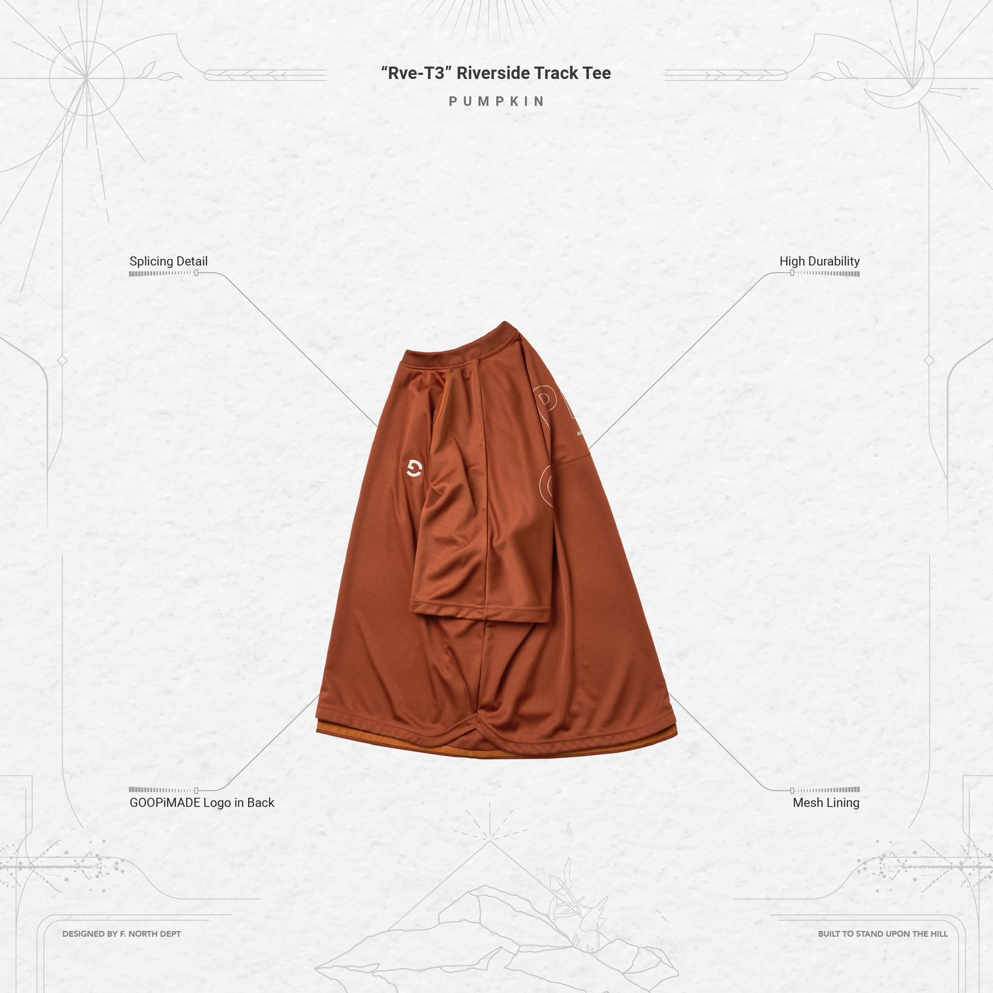GOOPiMADE “Rve-T3“ Riverside Track Tee