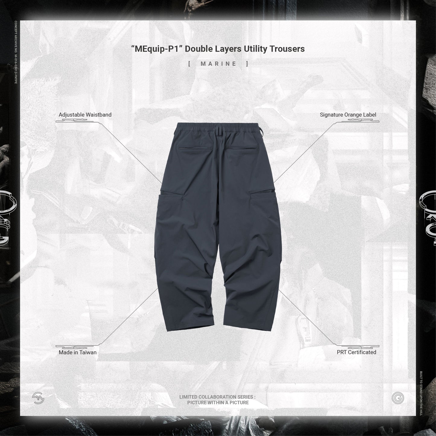 【GOOPiMADE x master-piece 】“MEquip-P1“ Double Layers Utility Trousers MARINE