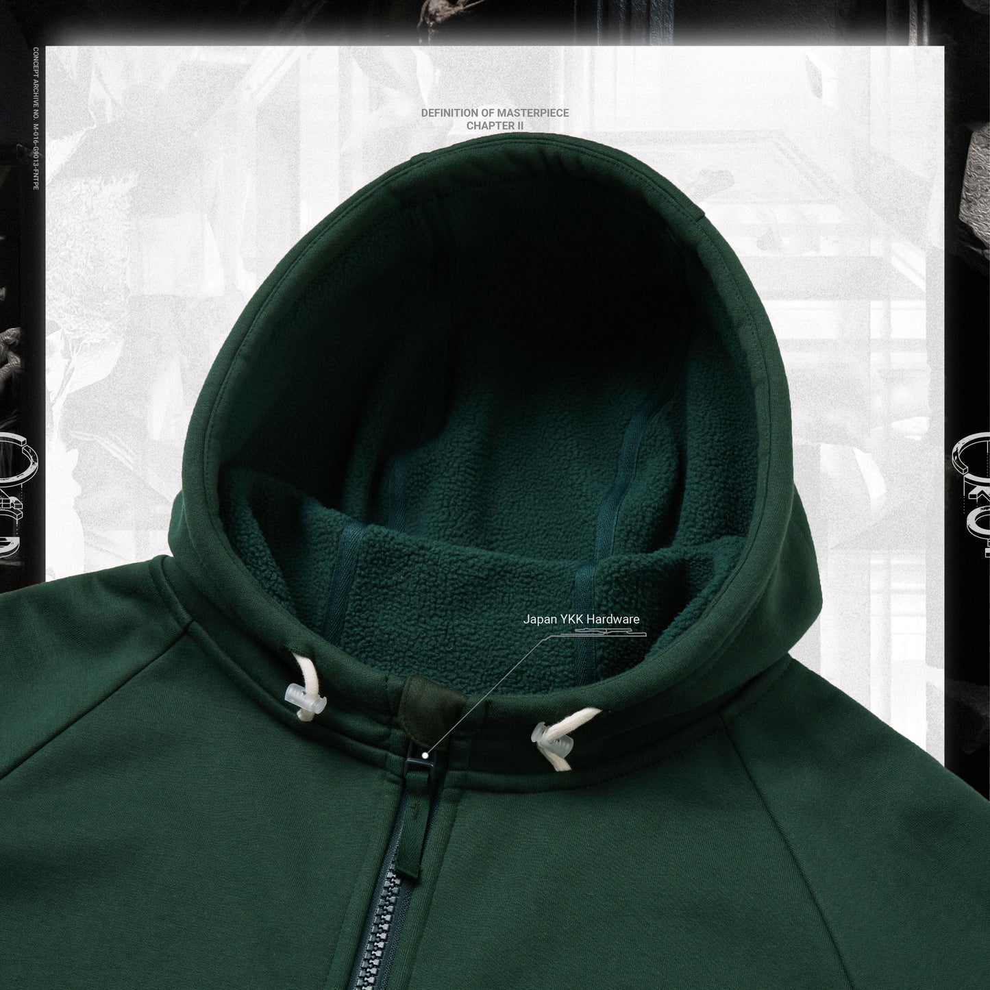 【GOOPiMADE x master-piece 】 “MEquip-H3“ Mantle Logo Hooded Sweat Jacket GREEN