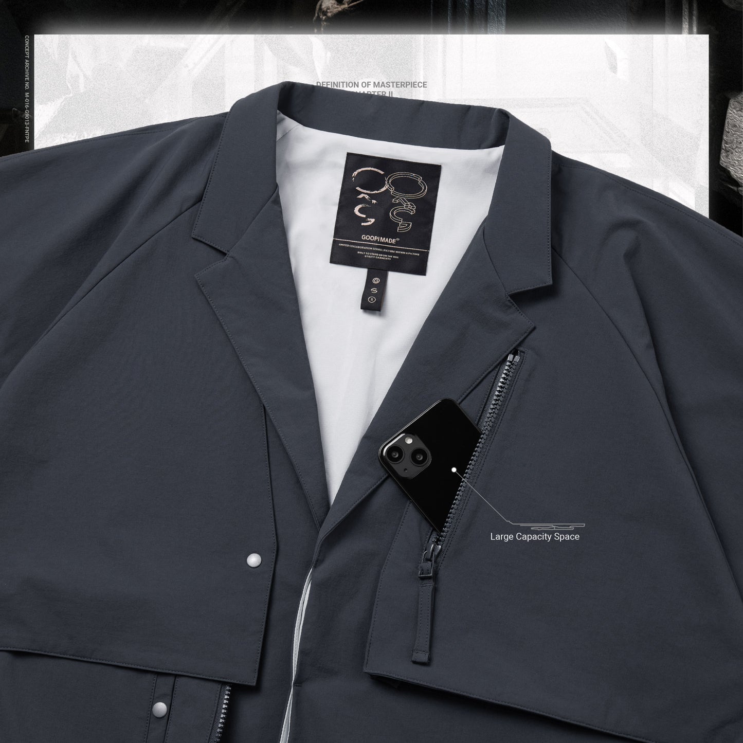 【GOOPiMADE x master-piece 】“MEquip-B5“ Multi-Pocket Utility Suit MARINE