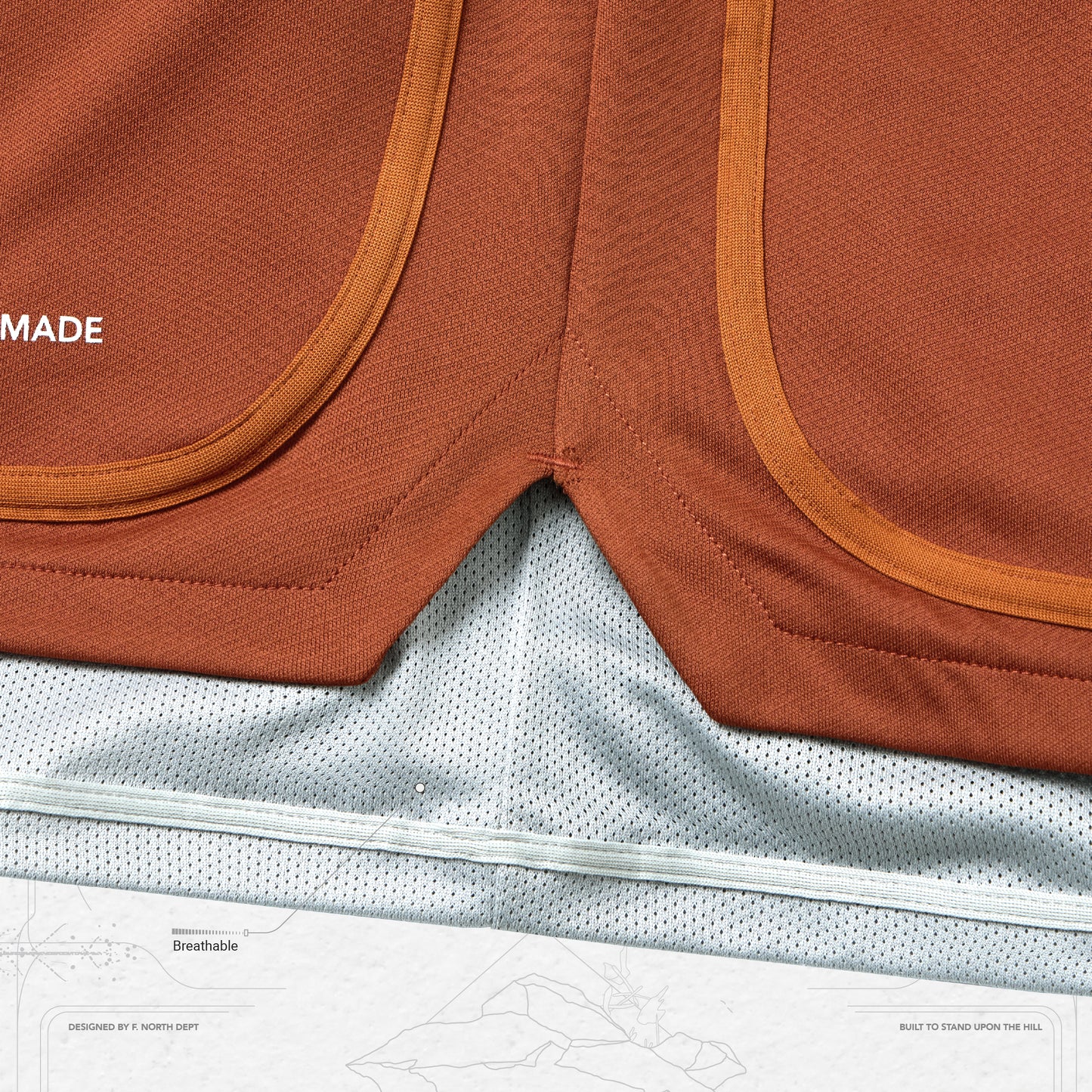 【GOOPiMADE】“Rve-S3 “ Riverside Track Shorts PUMPKIN