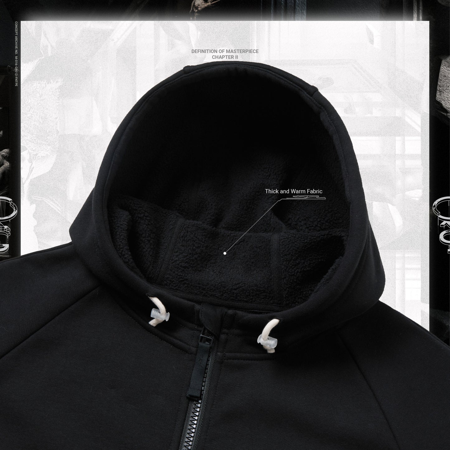 【GOOPiMADE x master-piece 】 “MEquip-H3“ Mantle Logo Hooded Sweat Jacket BLACK