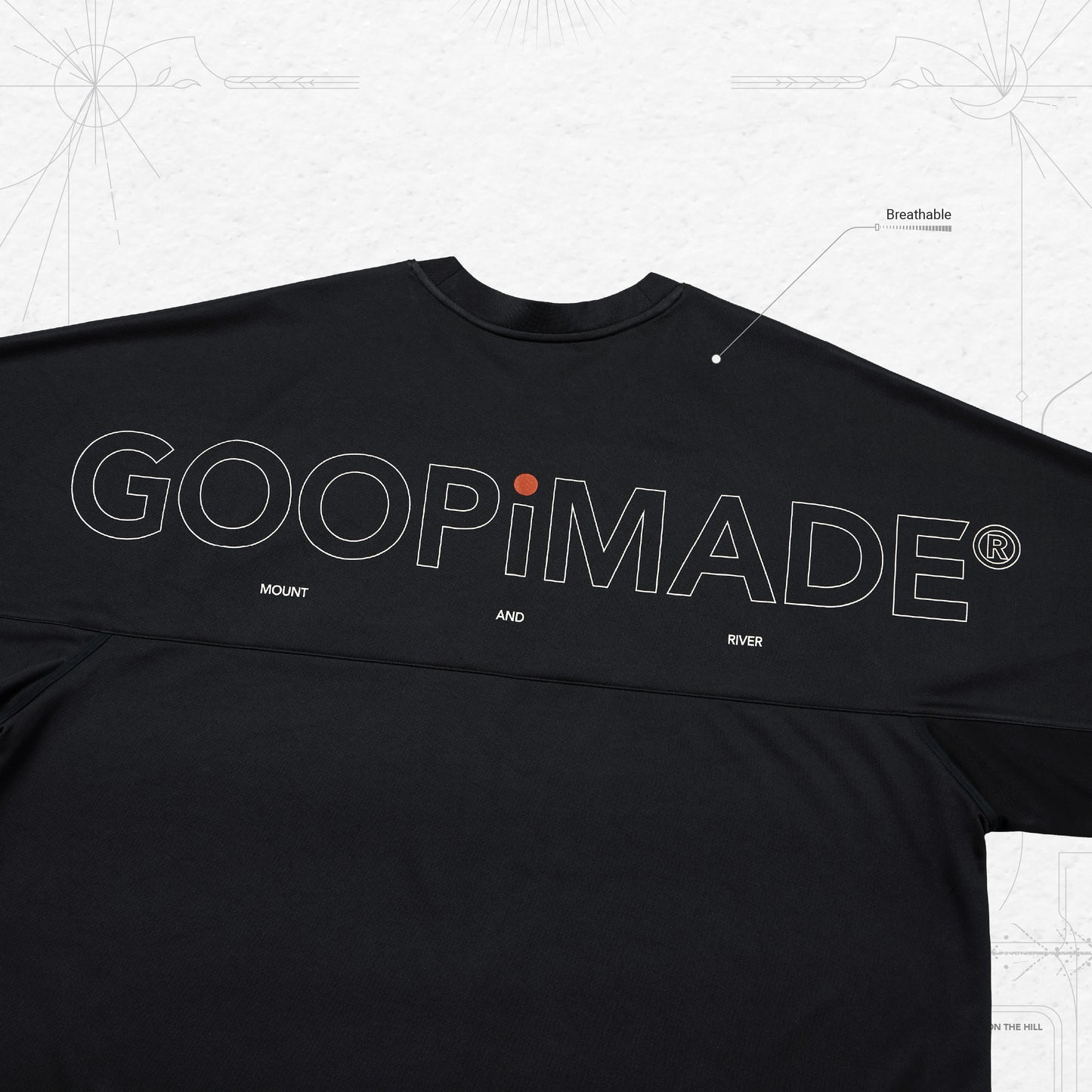 【GOOPiMADE】“Rve-T3 “ Riverside Track Tee SHADOW