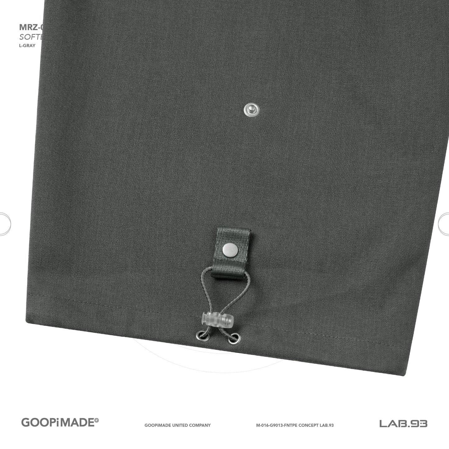 【GOOPiMADE】“MRZ-01” SOFTBOX Axis Track Pants L-Gray