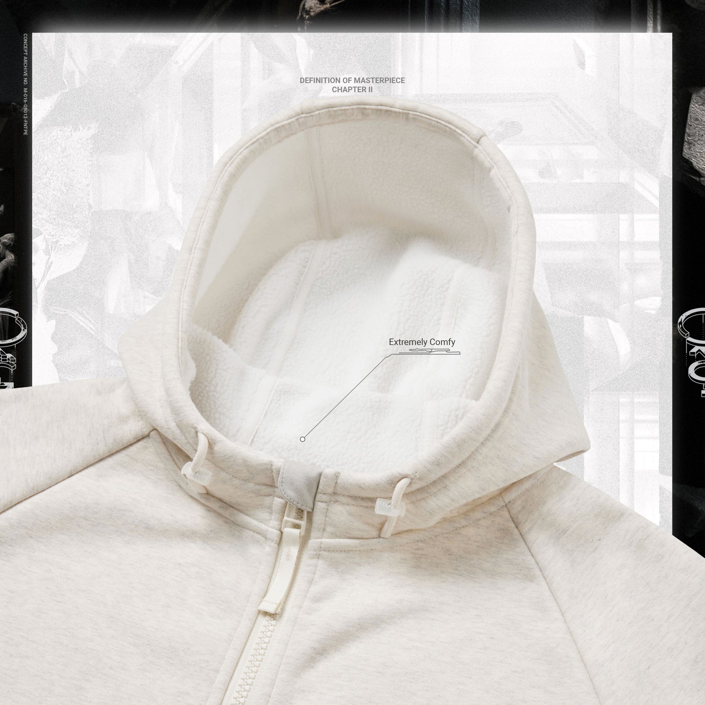 【GOOPiMADE x master-piece 】 “MEquip-H3“ Mantle Logo Hooded Sweat Jacket IVORY