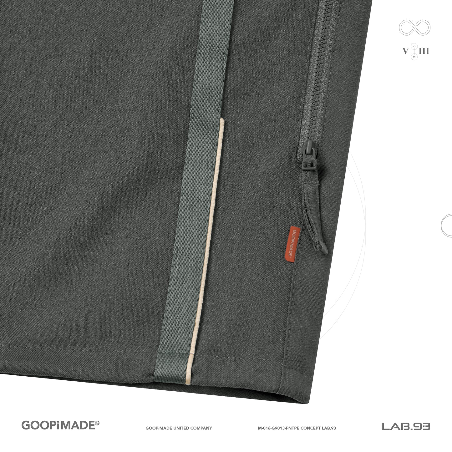 【GOOPiMADE】“MRZ-01” SOFTBOX Axis Track Pants L-Gray