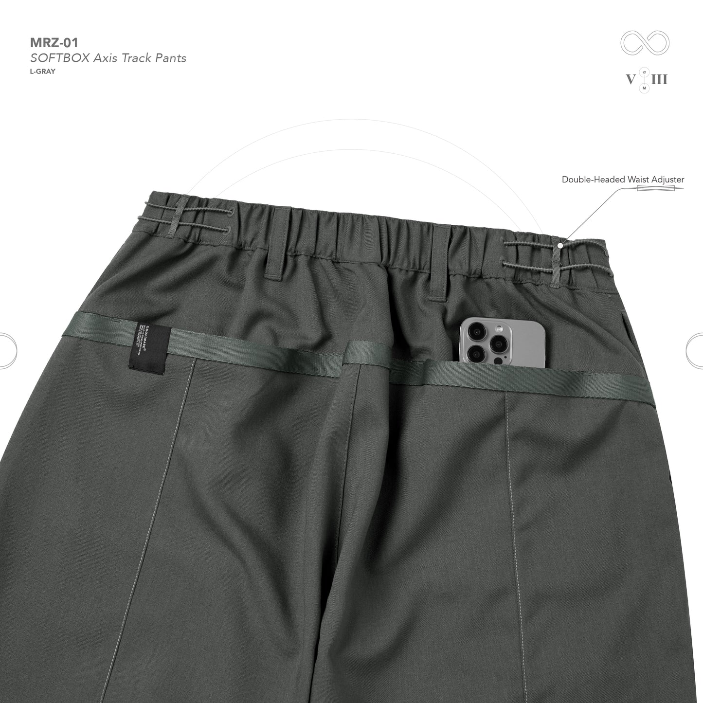 【GOOPiMADE】“MRZ-01” SOFTBOX Axis Track Pants L-Gray