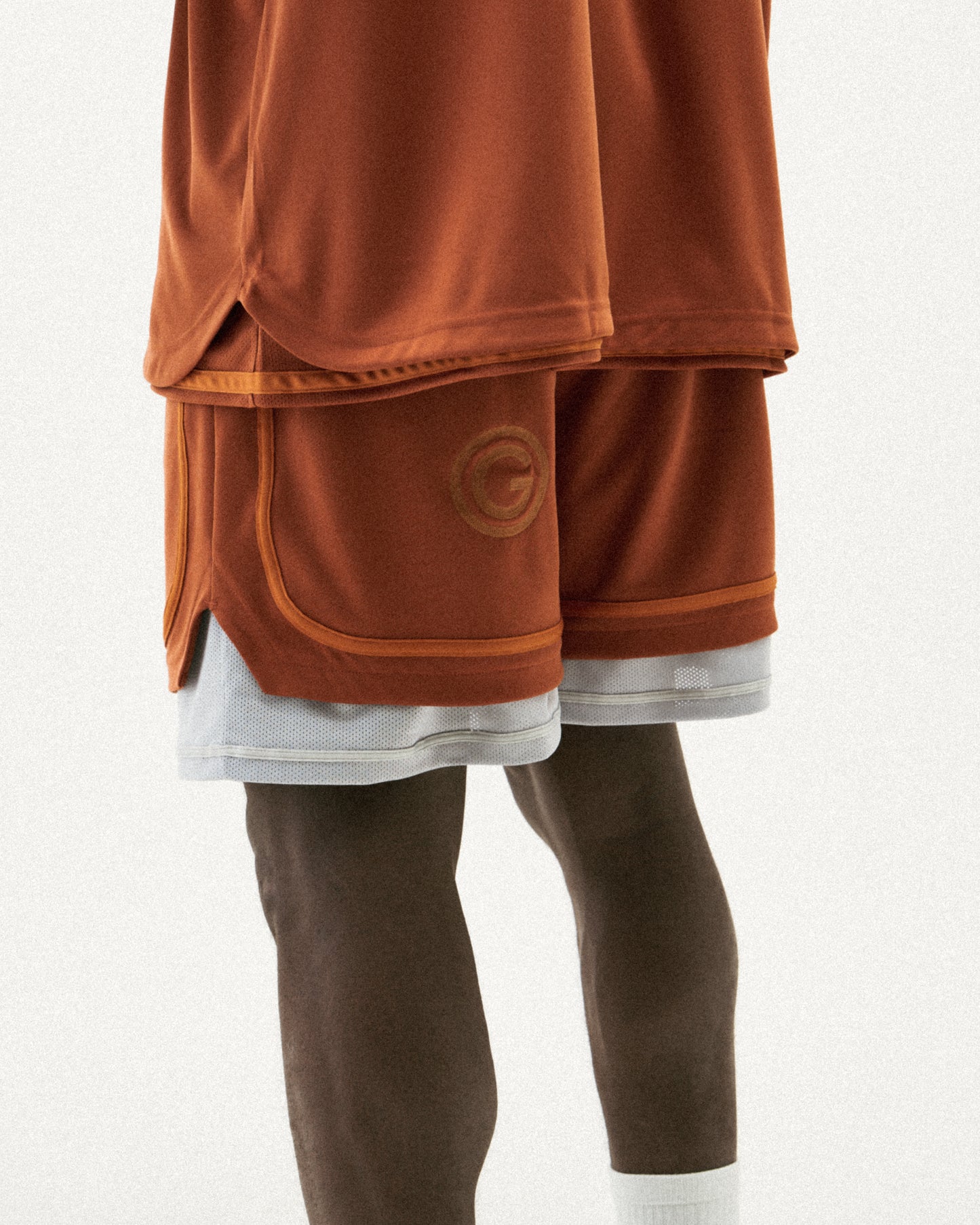 【GOOPiMADE】“Rve-S3 “ Riverside Track Shorts PUMPKIN